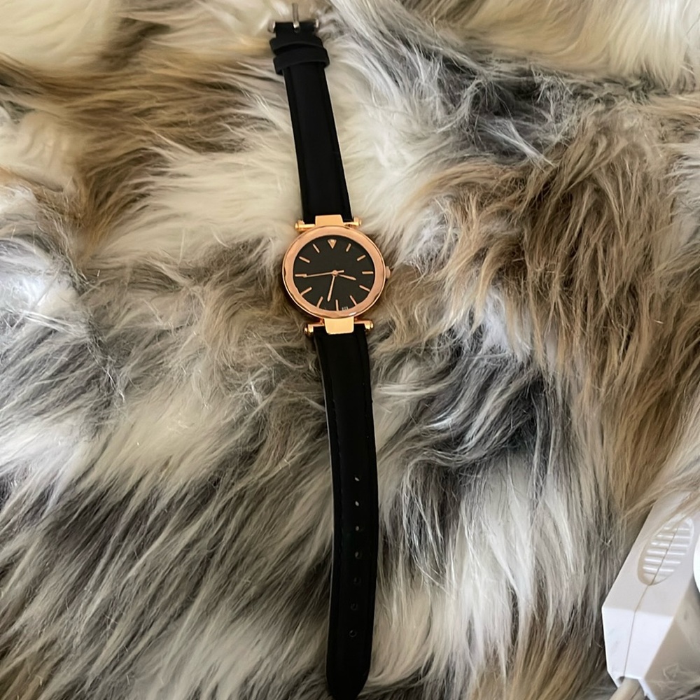 Beautiful rose gold watch.